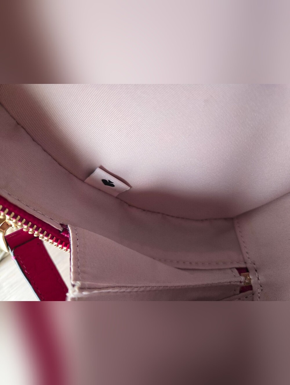 Kate Spade Andi Croc Embossed Canteen Crossbody Bag Berry Pink Magenta 💗 - Picture 12 of 16